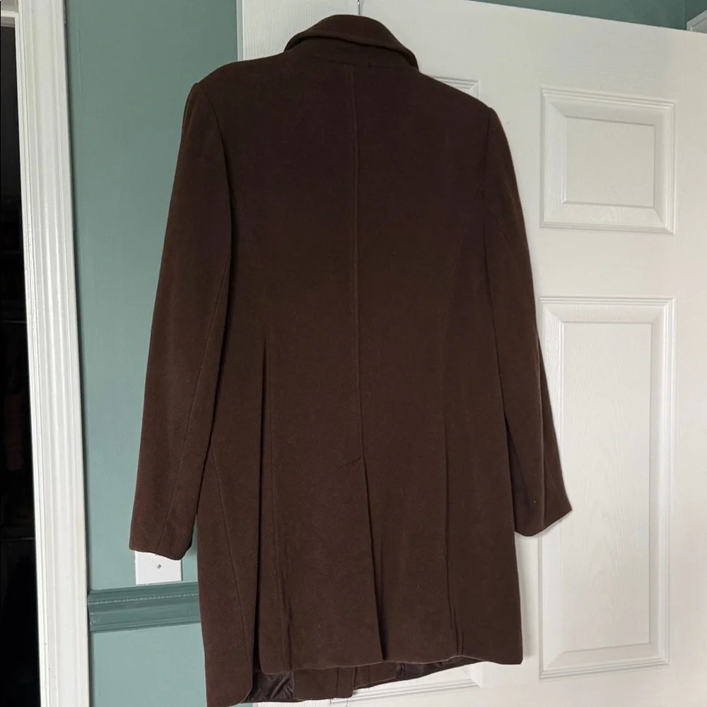 LOFT Brown Double-Breasted Pea Coat - Picture 3 of 5